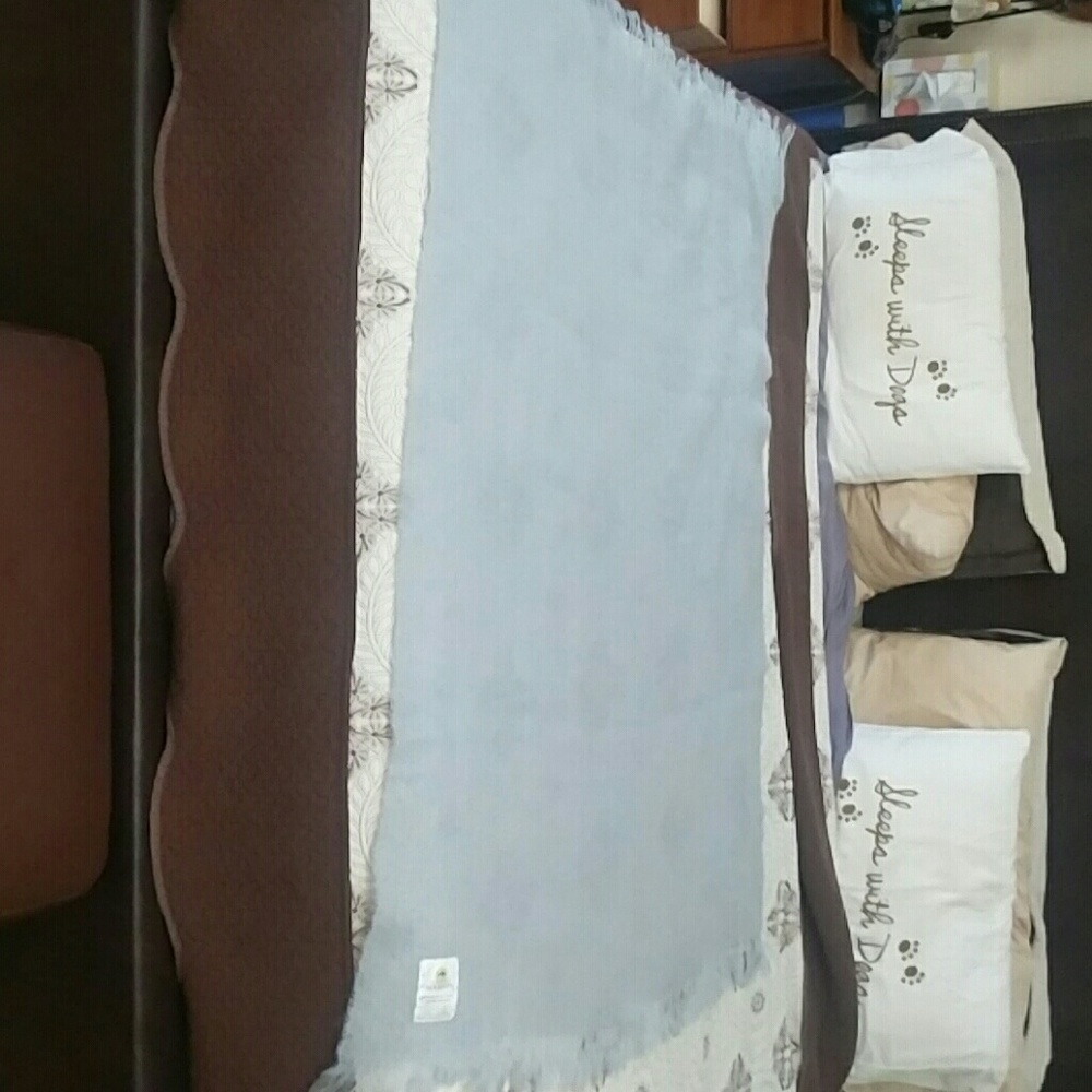 Mohair wool throw moth proofed in blue grey